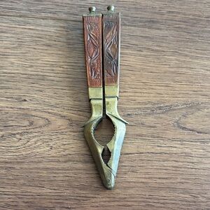 Vintage Brass and Wood Nutcracker